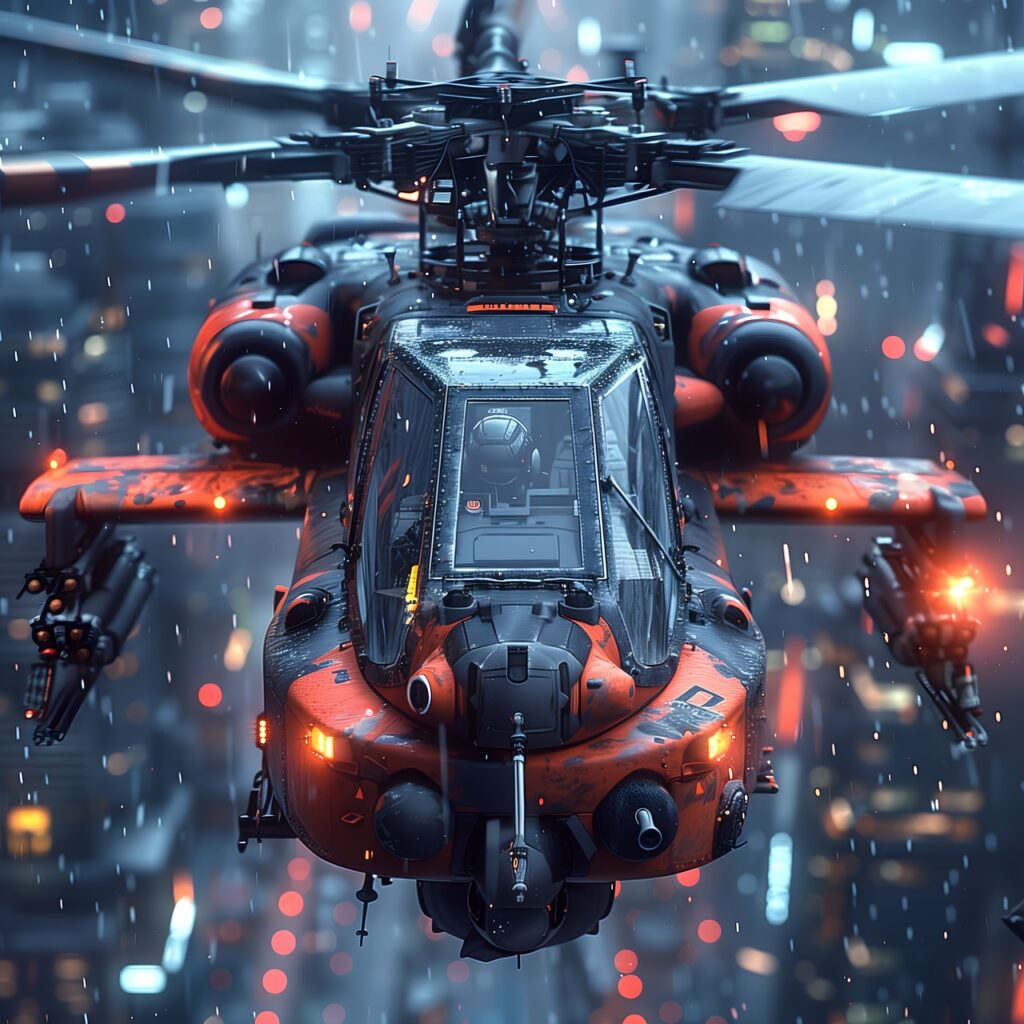 helicopter, flight, military