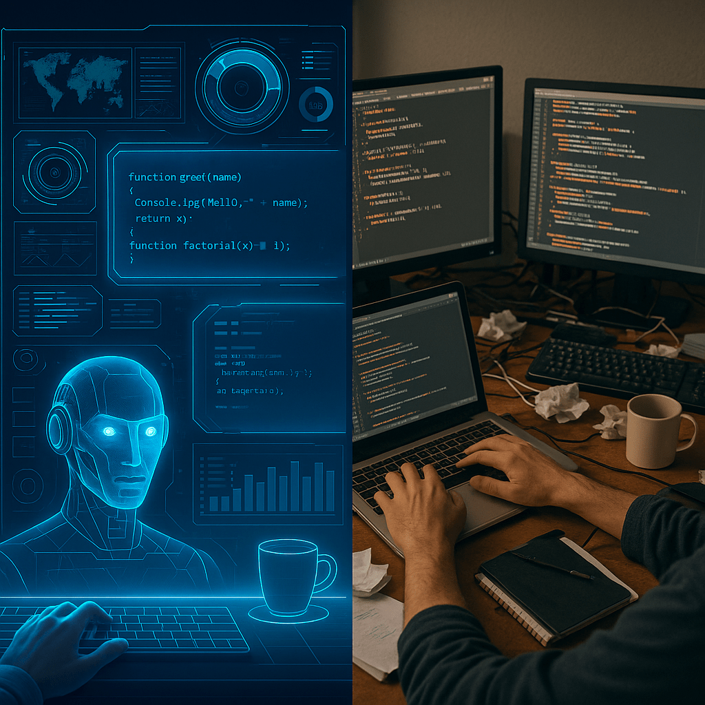 Développeur utilisant le vibe coding avec IA en 2025 - guide complet