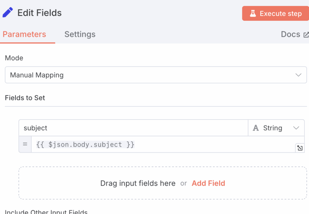 Nœud edit fields pour l'uniformisation des données