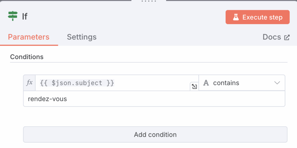Nœud if (conditionnel)
